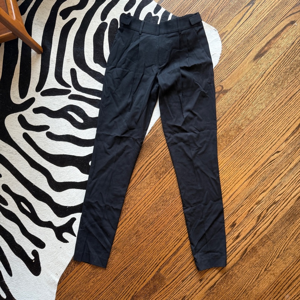 Helmut Lang Black Lightweight Wool Tailored Pants